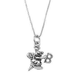  Sterling Silver Spelling Bee Holding Letter B Necklace 