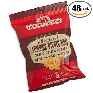 Popcorn, Indiana Kettlecorn, Summer Picnic BBQ, 1 Ounce Bags (Pack of 