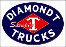 Diamond T Logo Truck 3x4 Magnets   Stickers   Refrigerator Magnets 