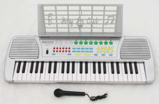 NEW SILVER Children Electronic Piano Music Kid Keyboard+Mic  