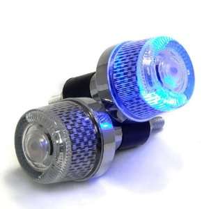  Handle Bar End Plug Blue LED Indicator Light For Honda CBR 