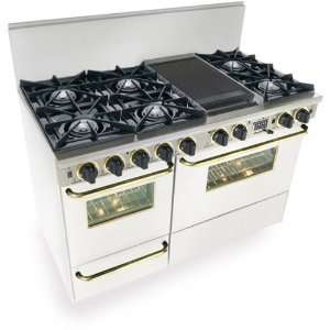  FiveStar White Freestanding Dual Fuel Range WPN5257SW Appliances