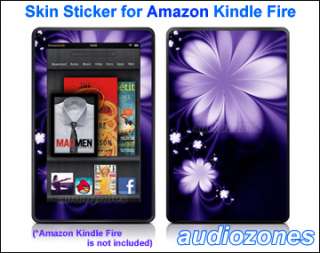 Vinyl Skin Sticker Decal Purple Flower Design for  Kindle Fire 7 