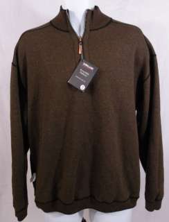 NEW Kirkland 1/4 Zip Reversible Sweater Black Brown M  