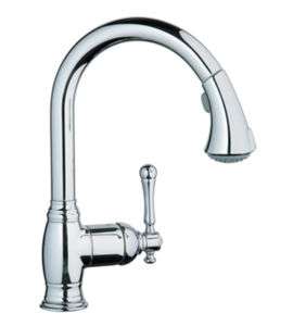   GROHE Bridgeford Pull Out Kitchen Faucet in StarLight Polished Chrome
