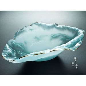  AnnieGlass Limited Edition   Water Bowl Sculpture Frosted 