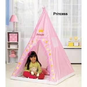 com Princess Teepee Play Pink Lace Trim Tent Kids TOY House Boy Girl 