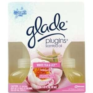  Glade Plugins Scented Oil 2 Ct. Refill White Tea & Lily 2 