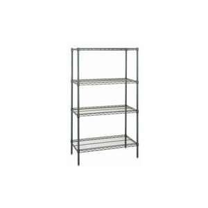 Chrome Wire Shelving Starter Unit with Wire Shelves  