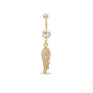   Cubic Zirconia in Gold Plated Stainless Steel NON GOLD BODY Jewelry