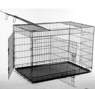 Doors 42 Large Folding Pet Dog Crate Cage Kennel with Divider New 