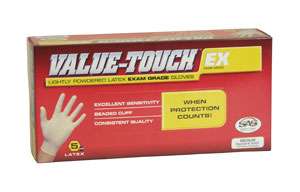 Value Touch Disposable Latex Gloves