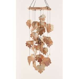  Grape Leaves & Grapes Clay Wind Chime Patio, Lawn 