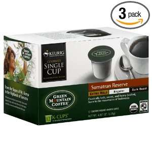 Green Mountain Coffee Sumatran Reserve, K Cup Portion Pack for Keurig 