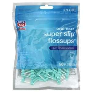  Rite Aid Flossups, Super Slip, Mint, 90 ea Health 