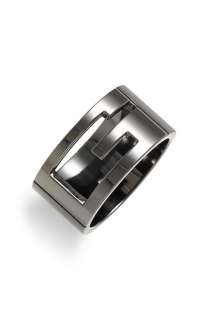 Gucci Branded Black Ruthenium Plated Ring  
