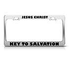 JESUS CHRIST KEY TO SALVATION METAL LICENSE PLATE FRAME