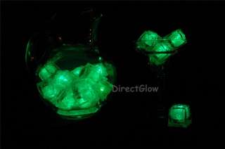 Set of 6 Litecubes GREEN Light up LED Ice Cubes 722301710234  