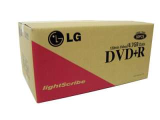600 LG LightScribe DVD+R 16x Printable in Wholesale Box 712724247172 