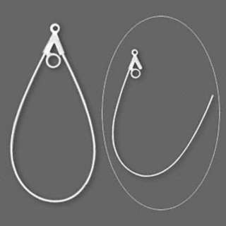   finding teardrop hoop w/loop make earrings or pendant free ship  