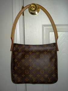 Authentic Louis Vuitton Looping MM handbag purse shoulder bag M51146 