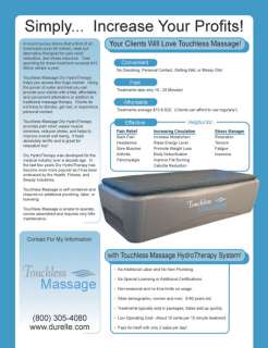 Dry Hydro Therapy Touchless Massage Spa Water Bed Table  