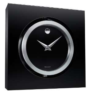  Movado Black Crystal Mantle Clock Movado