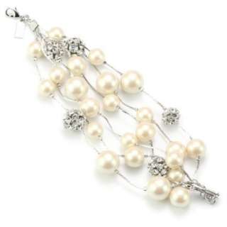 Kate Spade New York Sparks Fly Pearl And Silver Crystal Bracelet 