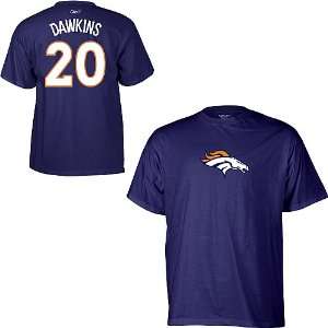 Reebok Denver Broncos Brian Dawkins Name & Number T Shirt  