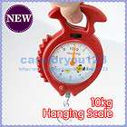 Fish Shape 10kg Weighing Hanging Scale Numeral Pointer Handheld Spring 