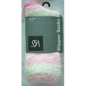 Off 5th   SLIPPER SOCKS   Light and Dark Pink with White Striped   One 