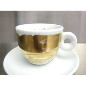  Illy 1999 Peter Roesch Schwung Gold Espresso Cup & Saucer 