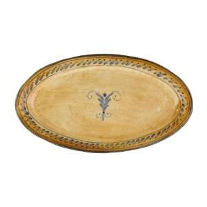  Vietri Francesca Blu Small Oval Platter 13 In X 7 In