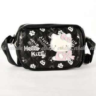 Hello Kitty Mini Crossbody Messenger Bag Black EIGEL9  