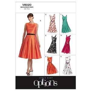  Vogue Patterns V8020 Misses Petite Dress and Belt, Size A 