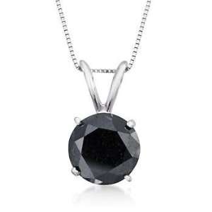   00 Carat Black Diamond Necklace In 14kt White Gold. 18 Jewelry