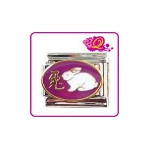  Quiges Italian Charms Bracelet Link 9mm Rabbit Jewelry