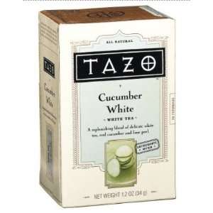 Tazo Tea, White Cucumber, 1.2 ounce Boxes (Pack of 3)  