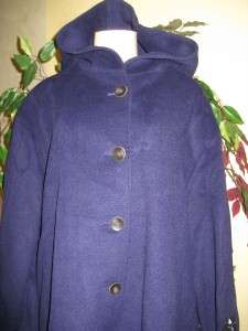   York womens winter Angora Wool blend coat purple jacket plus 24W 2X3X