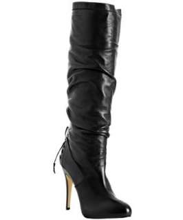 Brian Atwood black leather Davi boots  