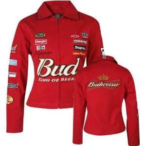  #8 Dale Earnhardt Jr Ladies Red Cotton Twill Jacket   X 