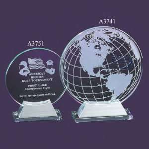  Streamline   8 circle   Jade crystal circle award with 