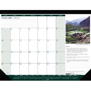  Earthscapes Golf Course Desk Pad Calendar, 12 Months, January 