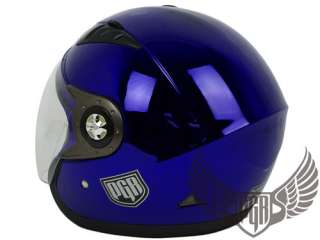 Jet Pilot Blue Motorcycle Helmet Scooter Open Face XL  