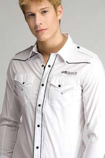 star Midnight Piping White Shirt for men  