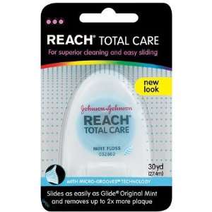  Reach Total Care Floss with Listerine, Mint (Blue), 30 