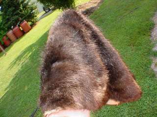 Natural Black color Beaver pelt. No holes leather. A huge 33x26 inches 