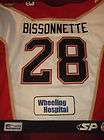 PAUL BISSONNETTE #28 WHEELING NAILERS GAME WORN SIGNED JERSEY COYOTES 