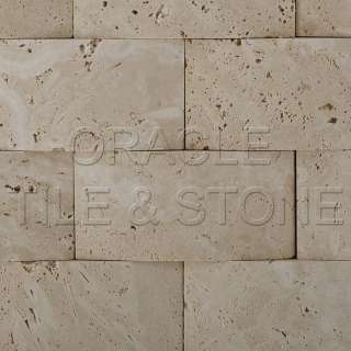 Ivory Travertine 2 X 4 CNC Arched 3 D Brick Mosaic Mesh  