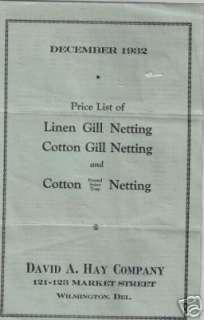 Gill Netting, Cotton Gill Netting and Cotton pound seine trap Netting 